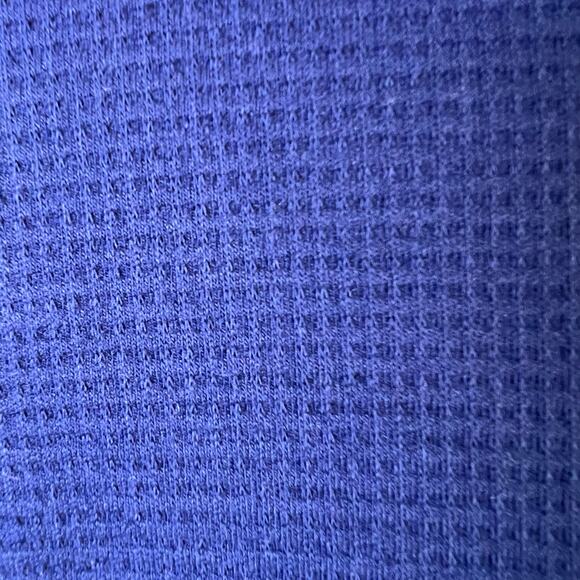 NWT Lands’ End Long-Sleeve Waffle Funnel Neck Top Navy Blue Size S - Picture 5 of 7